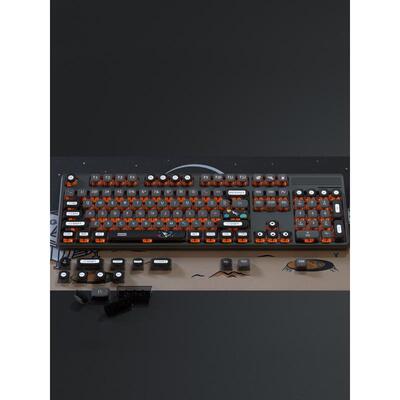 PIIFOX太空透明键帽XDA键帽PBT键帽双皮奶键帽热升华108键ASA键帽