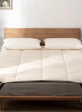 恒洽家纺全棉棉花床褥日式简约纯色保暖加厚柔软榻榻米软垫被防滑