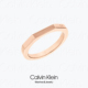 35000189 RING CK玫瑰金情侣戒指 Klein Faceted 2023 Calvin