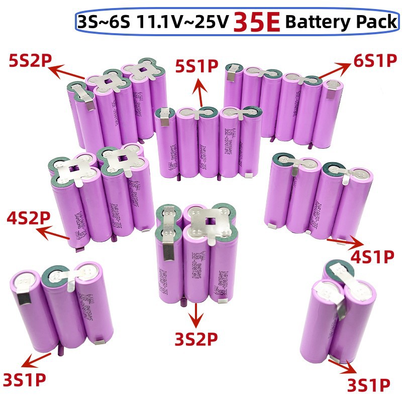 18650锂电池组 3S~6S 11.1V~25V 螺丝刀电池组合3500mAh/7000mAh