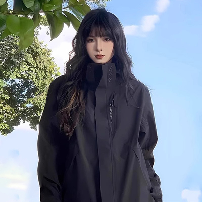 冲锋衣外套男秋冬季男款美式户外夹克防风防水男士保暖加绒登山服