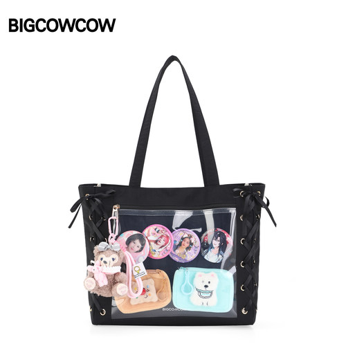 BIGCOWCOW透明托特包手提斜挎包