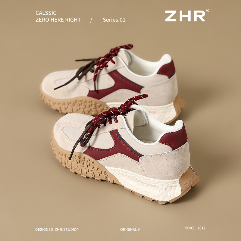 ZHR德训鞋女2025春新款阿甘鞋