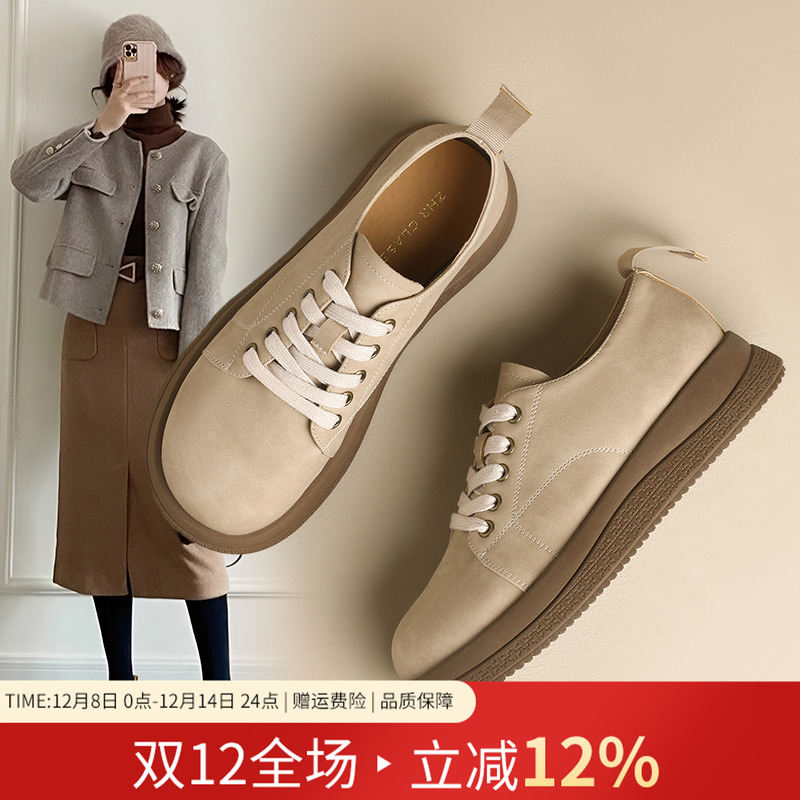 zhr舒适软底通勤小皮鞋博肯单鞋