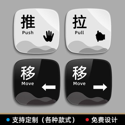 亚克力创意推拉移门贴门牌