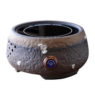 粗陶家用煮茶炉烧水壶古早烧电陶炉耐高温茶壶提梁壶煮器 宏尚中式