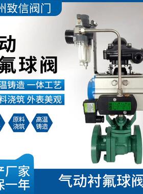 气动衬氟球阀 碳钢 耐磨防腐衬四氟球阀 Q641F46-16C/P DN