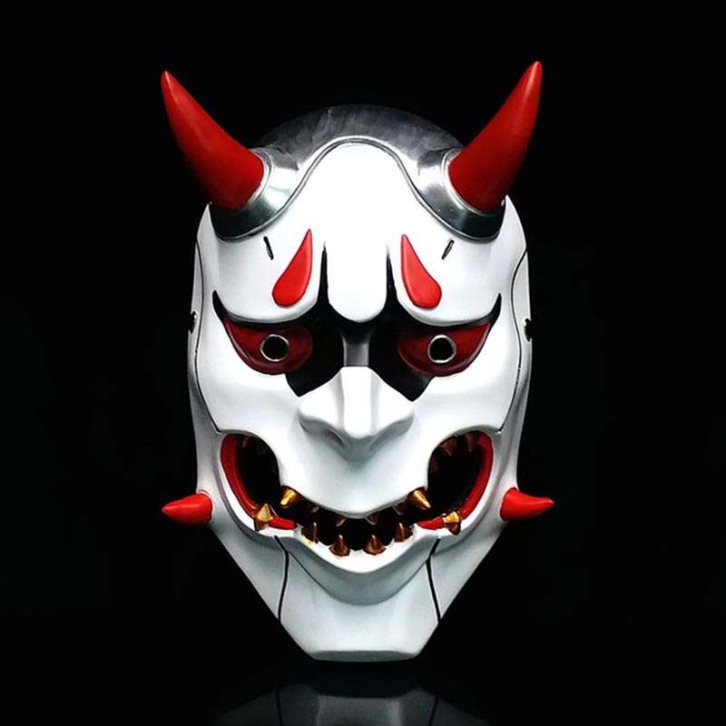 源氏邪鬼般若面具日系原宿鬼武士鬼脸魔鬼日式邪鬼面具c-003树脂