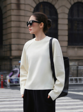 【知喜ziJoy】2026春新款18针美丽诺羊毛扬子纱线亲肤圆领羊毛衫