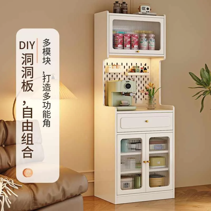实木餐边柜小户型高柜一体靠厨房墙现代超窄茶水柜客厅储物新品
