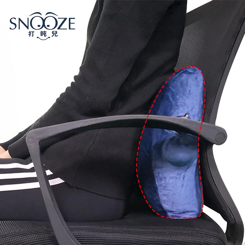 便携式飞机火车充气腰枕旅行暖腰垫椅子腰靠床头护腰靠垫毛绒抱枕
