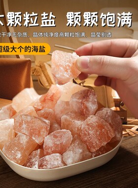 喜马拉雅粗盐净宅御守盐摆件大粒海盐搬家乔迁新居卫生间厕所容器