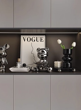 轻奢入户玄关柜摆件创意家居饰品客厅钥匙收纳托盘进门口高档软装