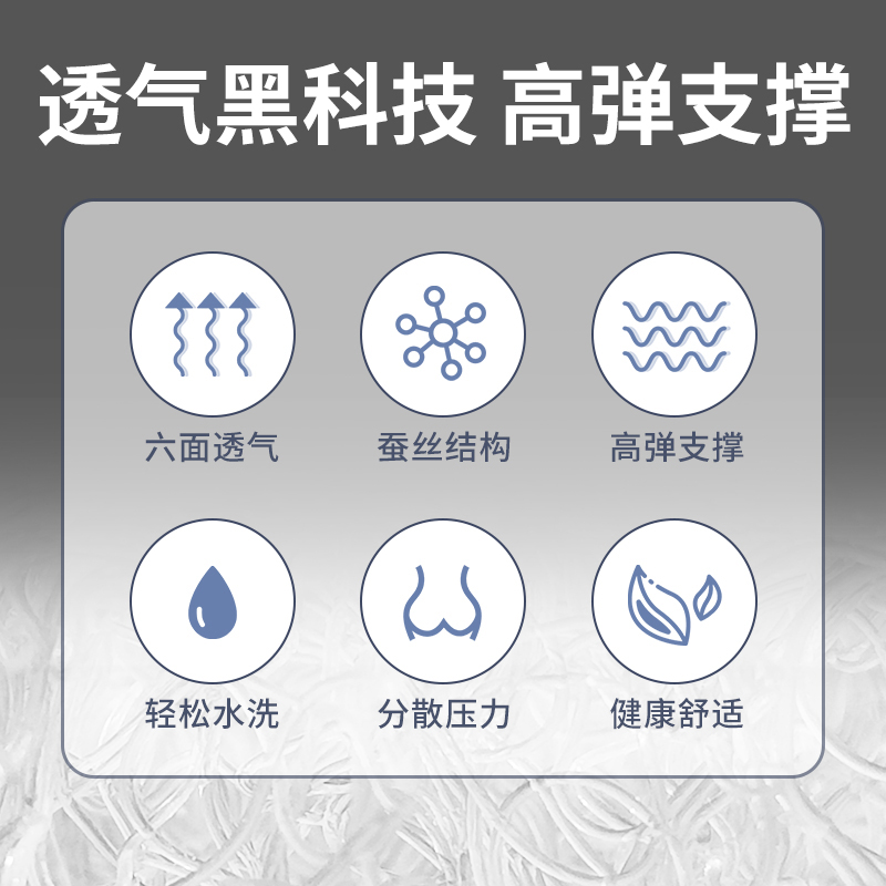 4D空气纤维坐垫透气办公室汽车座垫教室久坐椅垫座椅凳子加厚屁垫