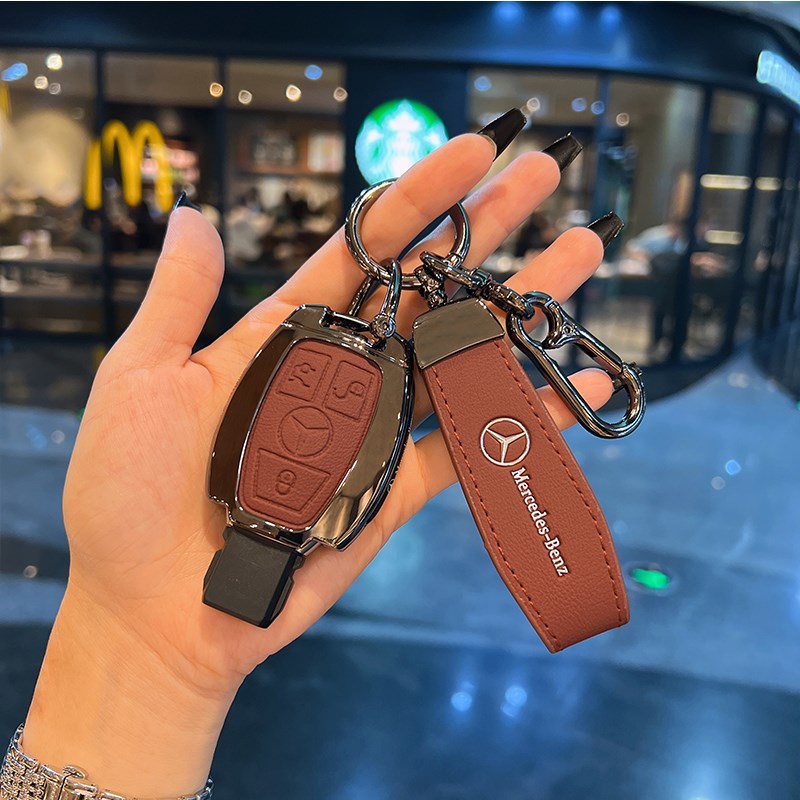 奔驰钥匙套新E级C级A级A200L包 C260L车E300L壳GLC300/GLE/GLA扣