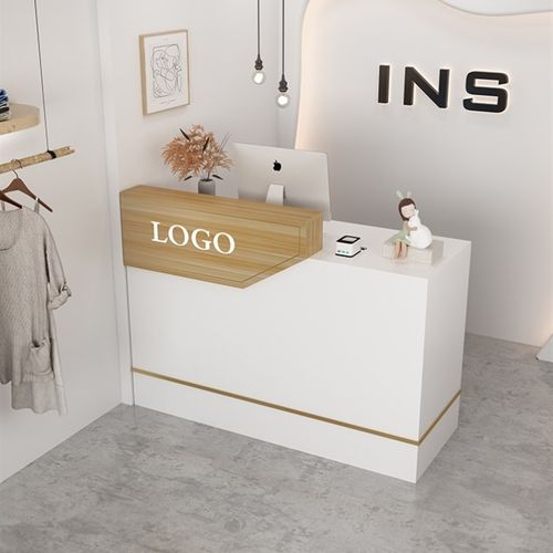 收银台柜台服装店前台女装店铺开业小型吧台桌美容理发简约接待台