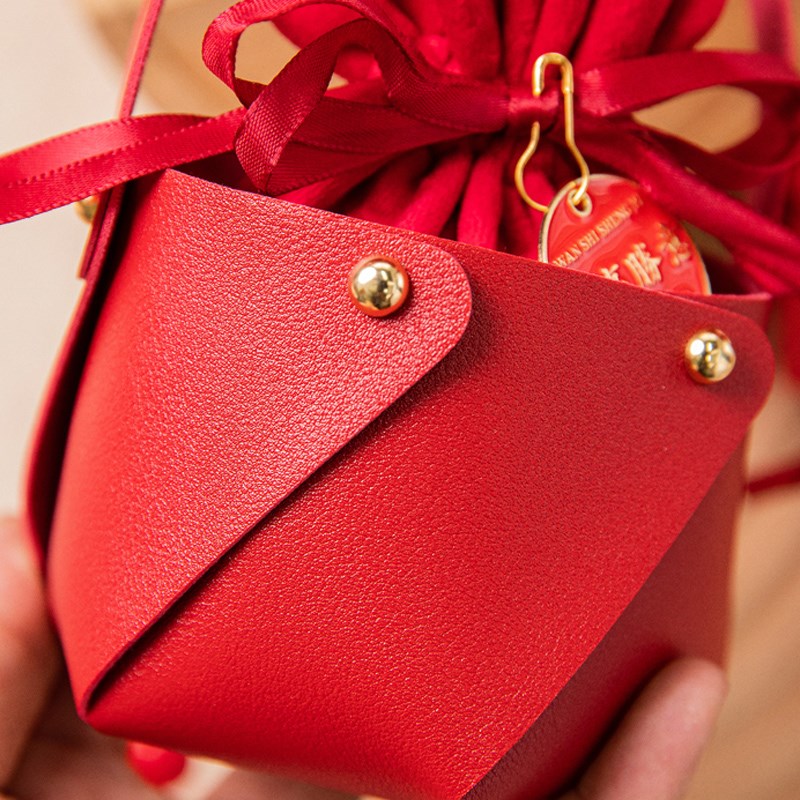 结婚礼皮质手提喜糖盒新年礼物网红糖果袋子创意婚庆用品伴手礼盒