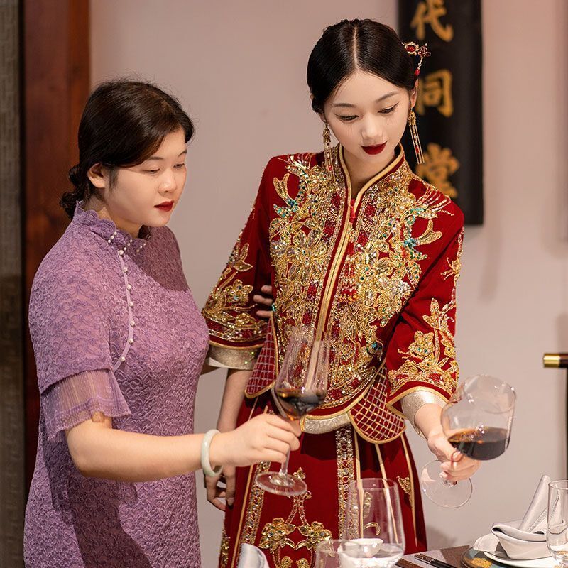 秀禾服新娘2023新款高档新中式婚纱结婚礼服嫁衣高定龙凤褂皇奢华