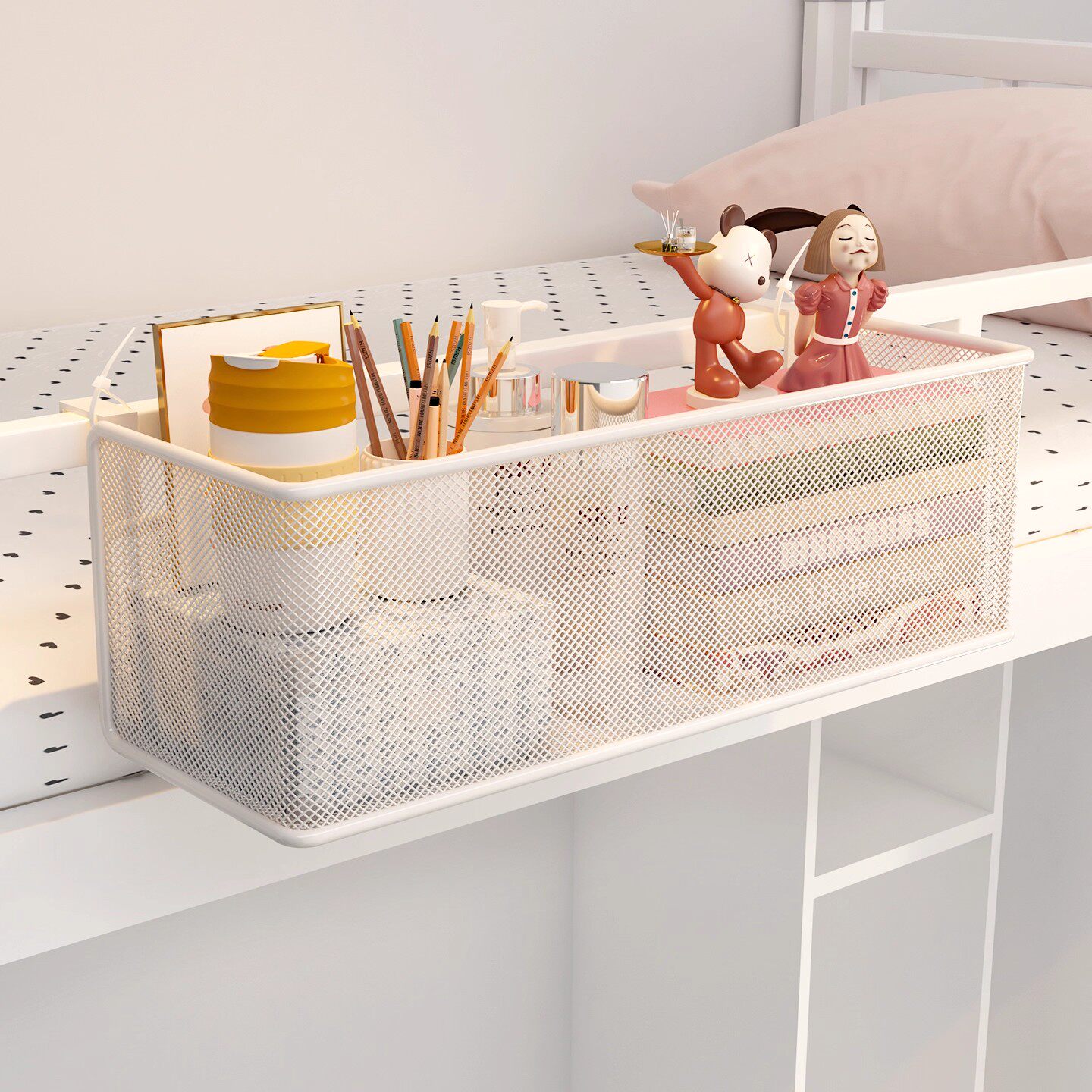 宿舍上铺必备神器床边挂篮收纳置物架寝室床上床头悬空挂式收纳筐