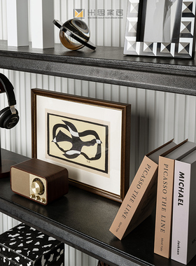 轻奢软装饰品组合售楼部客厅书房书柜玄关高级感样板间首饰盒摆件