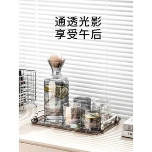 高颜值家用客厅待客耐热喝水水杯风茶杯水具茶具 玻璃杯子套装
