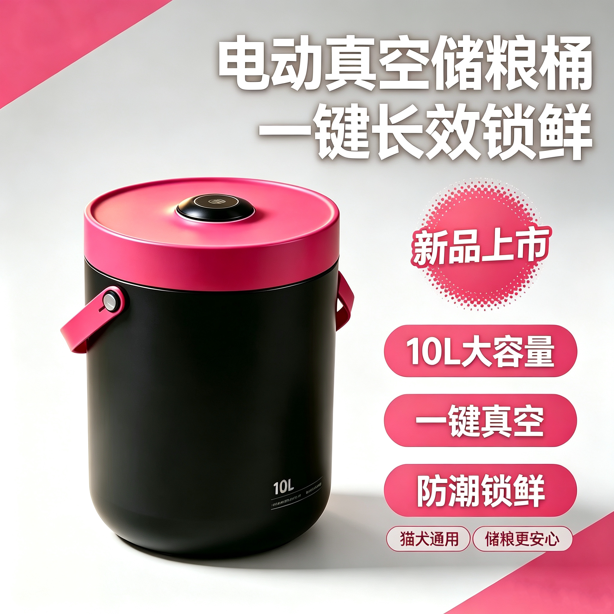 真空密封抑菌防潮防虫宠物储粮桶图片