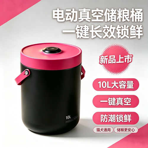 真空密封抑菌防潮防虫宠物储粮桶