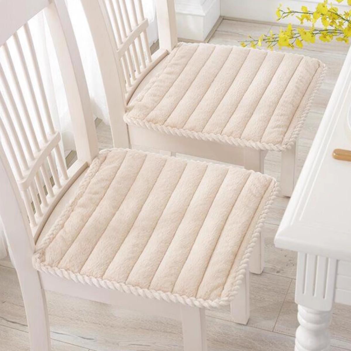 冬季加厚毛绒现代餐椅坐垫办公室电脑防滑椅垫座椅垫梯形椅子垫