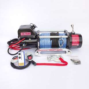 9500lbs 汽车用电动绞盘 尼龙绳带无线遥控 自救绞盘 越野自驾