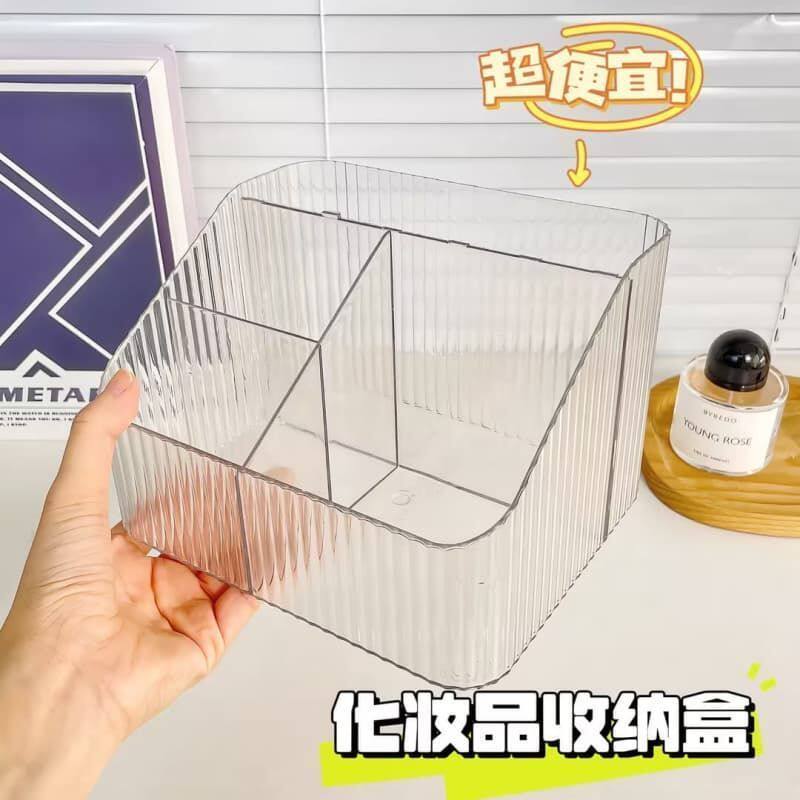ins化妆品收纳盒亚克力透明塑料盒子分格口红盒宿舍化妆刷桶笔筒