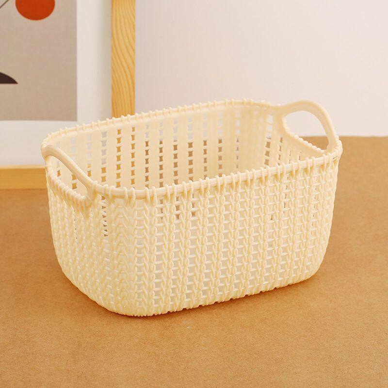 清仓藤编收纳桌面化妆品置物桌面收纳盒杂物家用藤编收纳盒脏衣篮