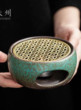 天州覆古蜡烛温茶炉暖茶器底座公杯茶台加热茶具配件