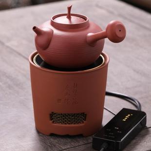 小型红泥煮茶器带保温烧水专用光波炉砂铫壶 围炉电陶炉煮茶炉套装