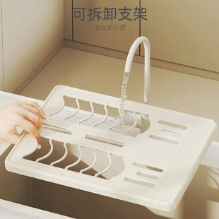 甄选碗架厨房置物架放碗筷带盖双层沥水架2024新款塑料装碟盘收纳