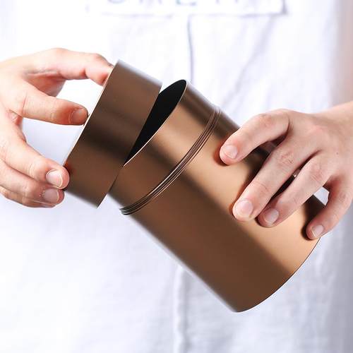 家用大号金属茶叶罐干果罐茶叶收纳盒高档精致储茶罐合金大码茶罐