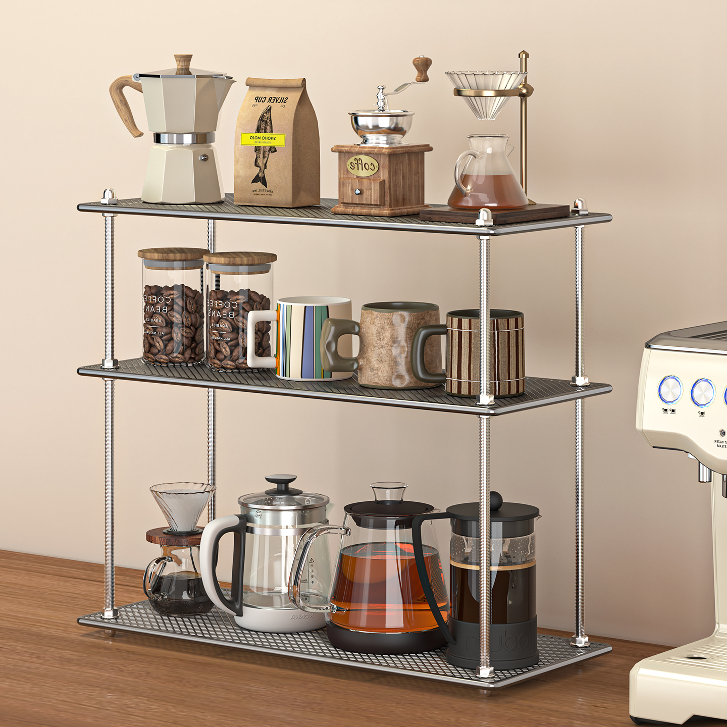 桌面多层杯架茶具收纳架