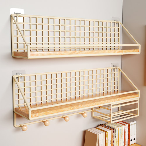 宿舍墙上置物架免打孔收纳架