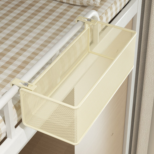 奶油风宿舍床边挂篮床头置物架寝室好物床上收纳架可调节上铺神器