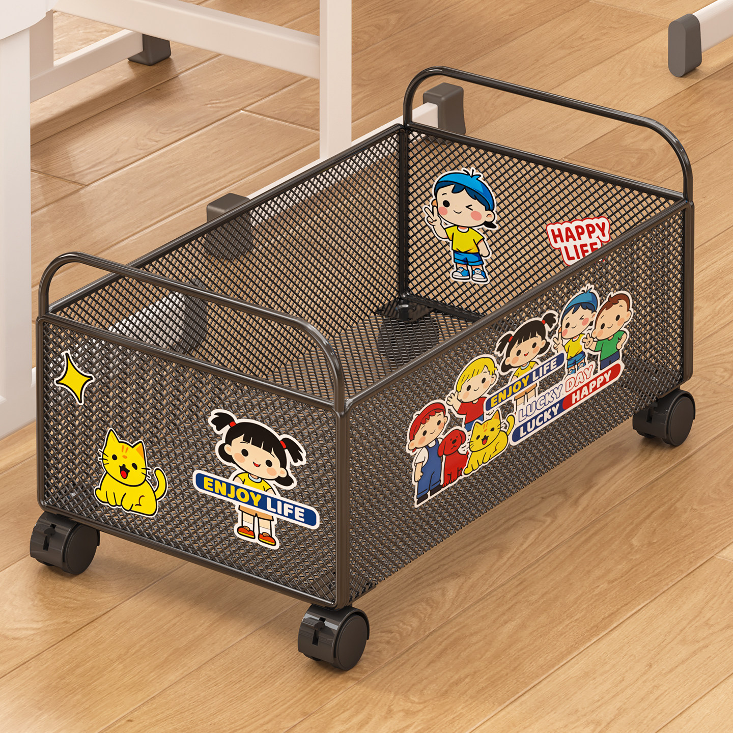 书本收纳箱学生教室用书箱装书箱子桌下书包收纳架桌面放书收纳盒