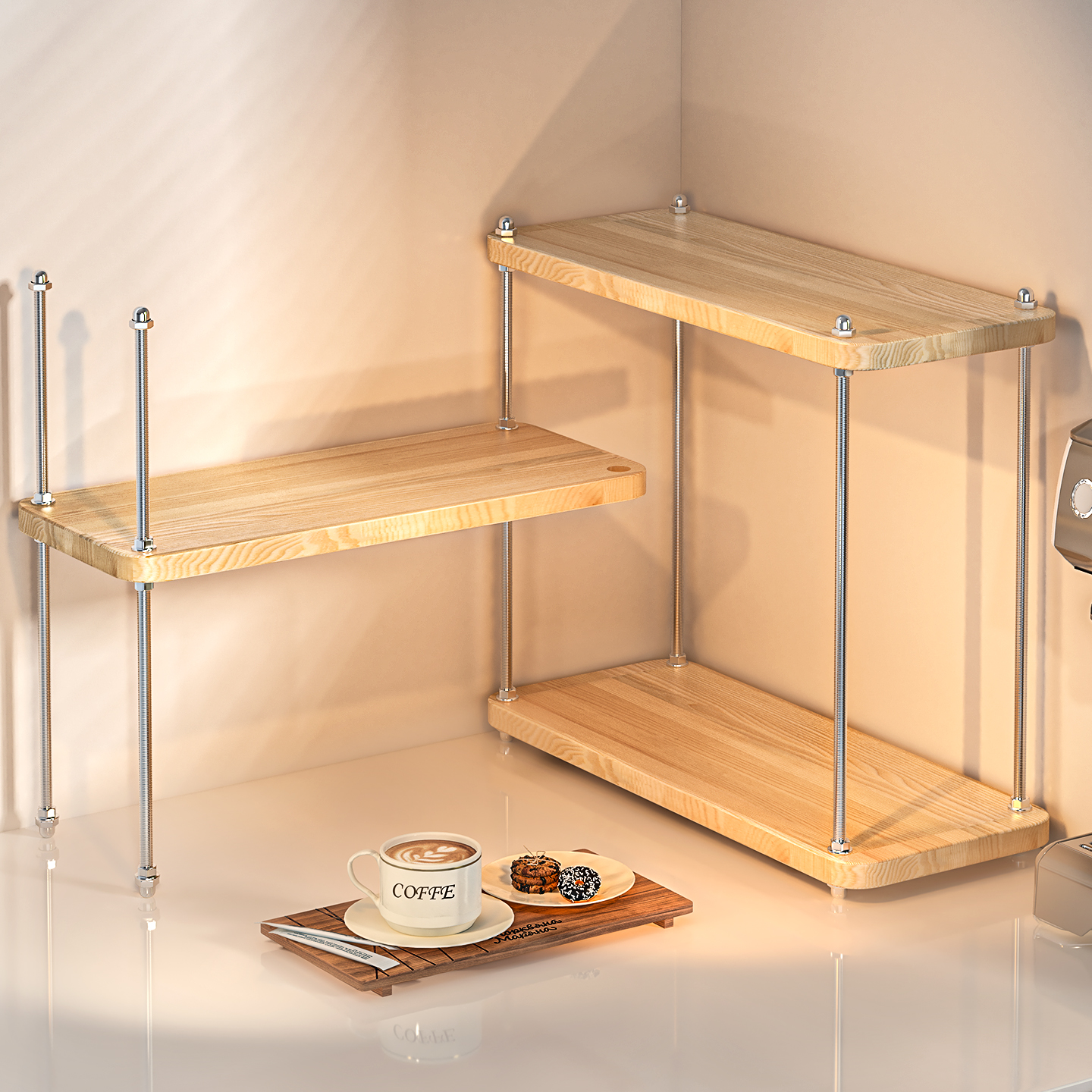 实木杯架置物架水杯茶杯茶具杯子收纳架子桌面咖啡杯餐边柜厨房