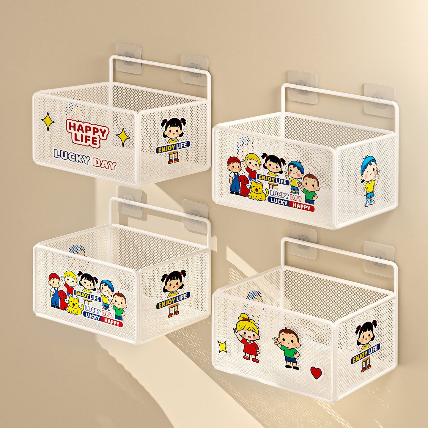 免打孔墙上置物架学生宿舍上铺床头床边挂篮寝室墙面壁挂收纳架子,收纳整理,整理架/置物架/收纳架,淘宝优惠券,粉丝福利购,淘宝优惠卷