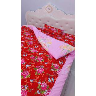 东北大花被单双人民族风被子纯棉复古传统怀旧布料老式手工棉花被