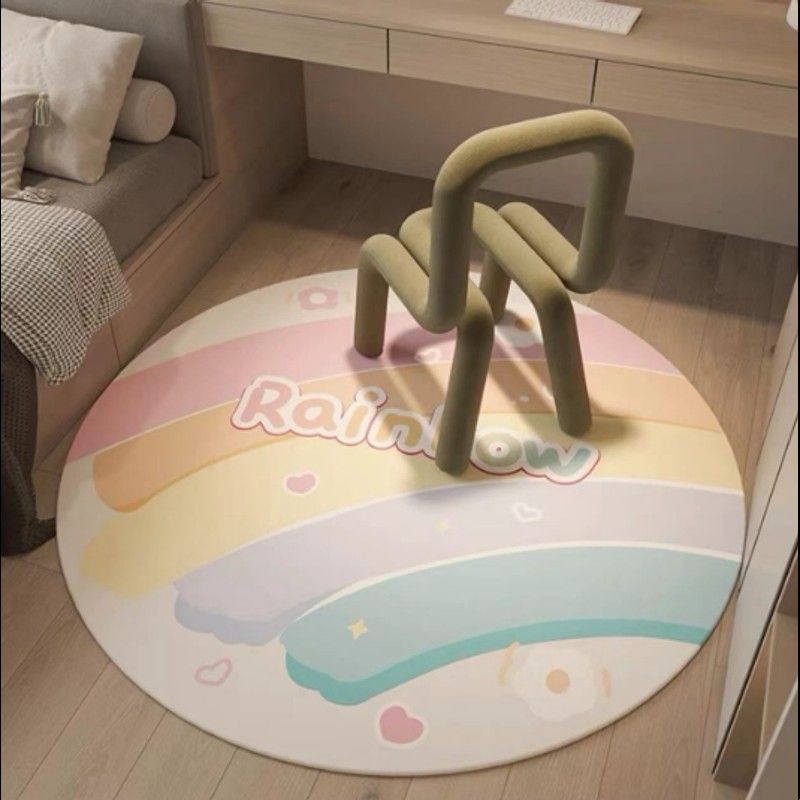 鱼板喵地毯少女风可爱软萌宅仿羊绒地毯床边毯地垫茶几毯镜前毯图片