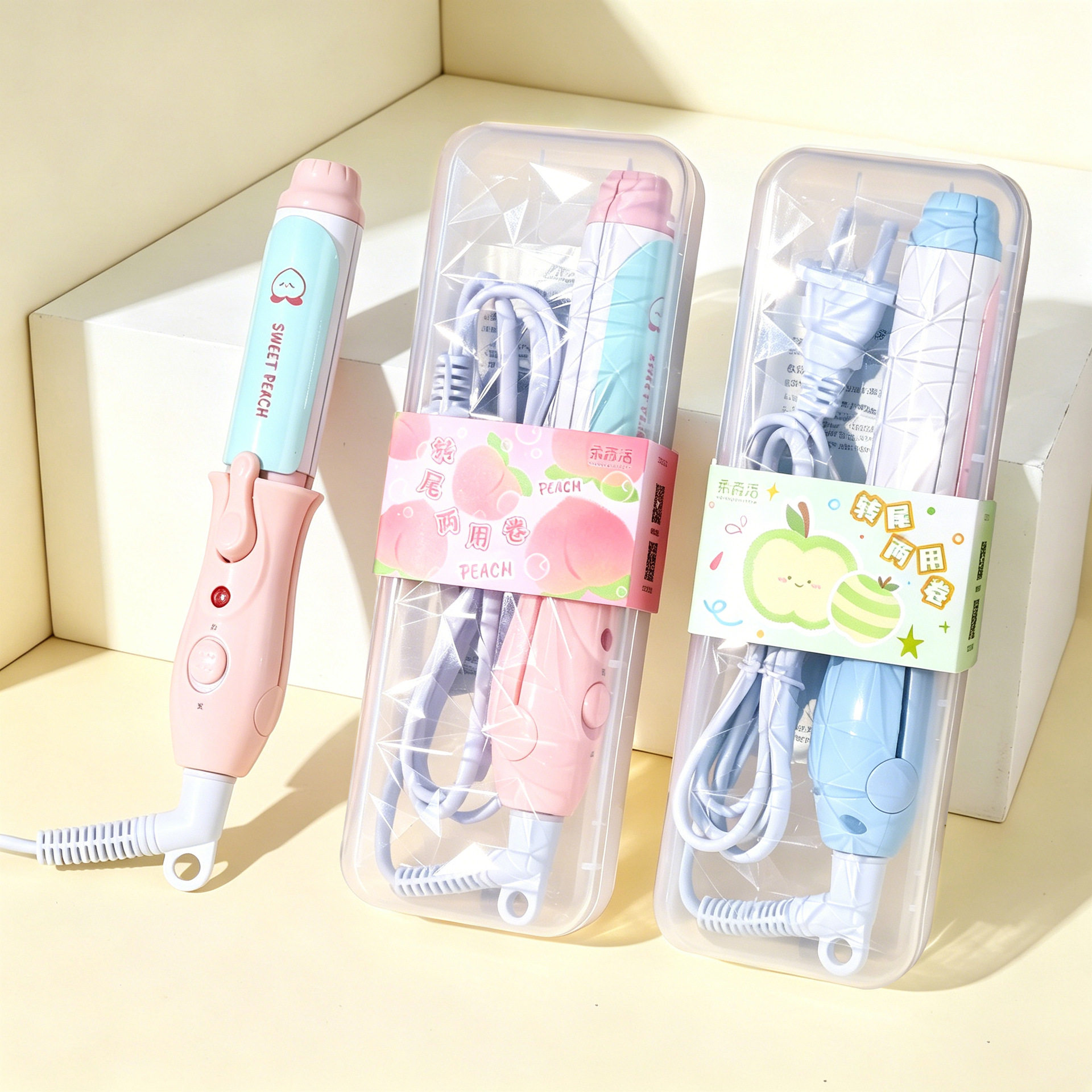 少女心卷直两用转尾美发器学生女士造型刘海直发器夹板全开合卷发