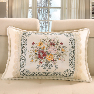 欧式 沙发靠垫长方形5070靠枕抱枕套客厅床头靠背垫6080家用大腰枕