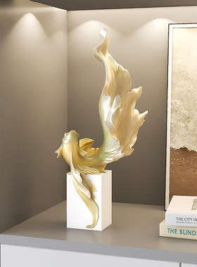 年年有余桌面摆件开业礼品客厅电视柜酒柜锦鲤家居装饰品乔迁礼物