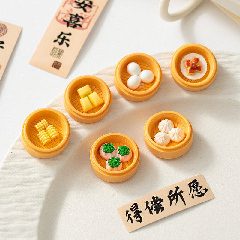 创意中式早餐冰箱贴玉米烧麦仿真食玩 DIY装饰配件迷你美食磁吸贴,家居饰品,冰箱贴,淘宝优惠券,粉丝福利购,淘宝优惠卷