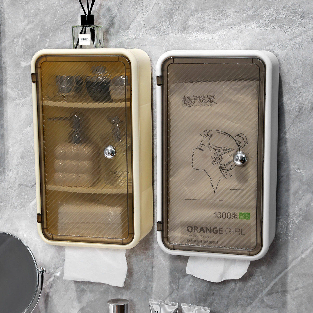 家用壁式置物架卫生间浴室收纳柜免打孔壁挂墙上厕所洗漱台小壁柜,收纳整理,壁式收纳盒,淘宝优惠券,粉丝福利购,淘宝优惠卷