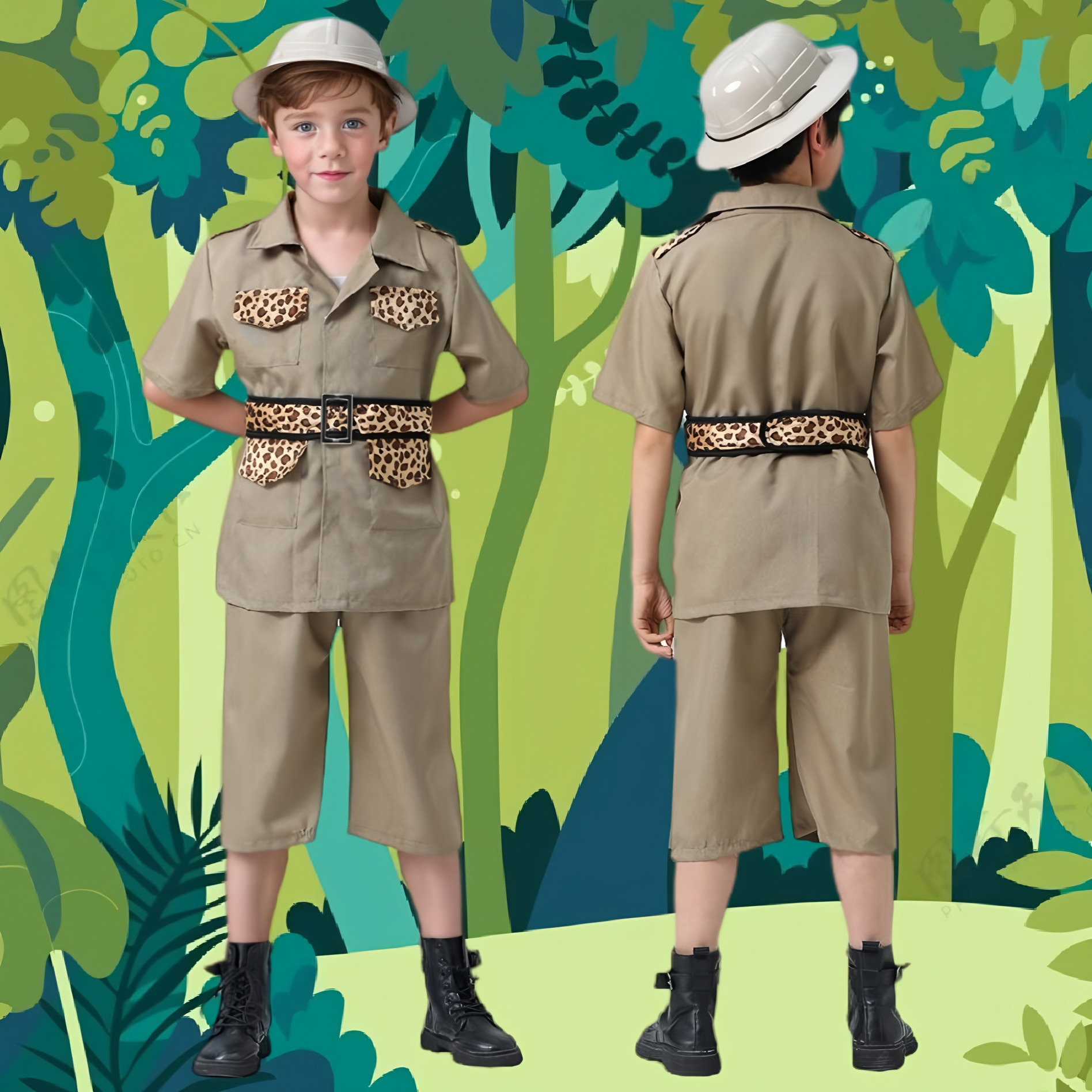 儿童丛林探险家角色扮演演出服装