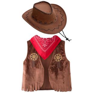 万圣节儿童服装西部牛仔节日服男童cosplay化妆舞会角色扮演出服